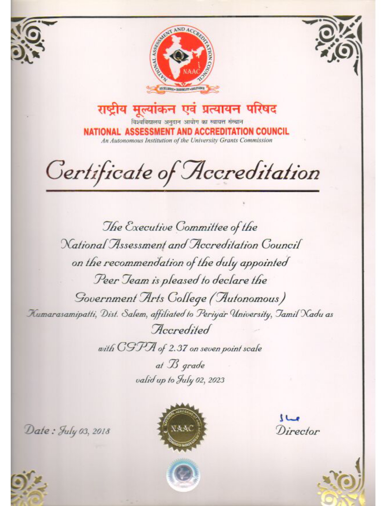 NAAC-3-Certificate