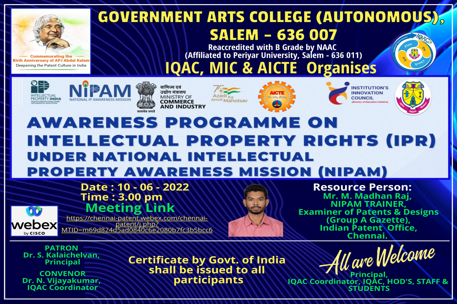 1062022 IQAC, MIC AND AICTE organizes Awareness programme on